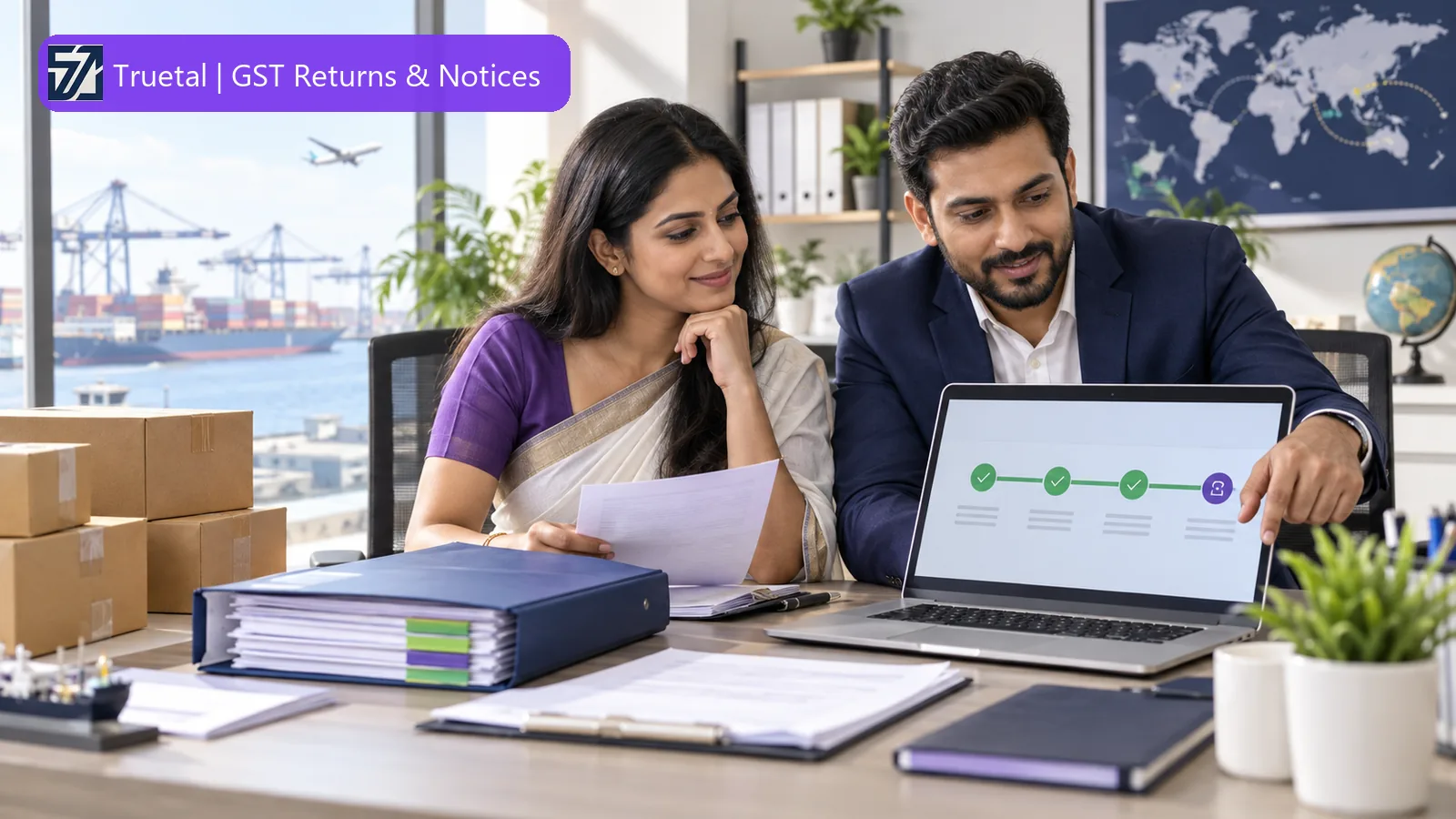 GST refund application moving through validation, acknowledgement and provisional-payment stages.