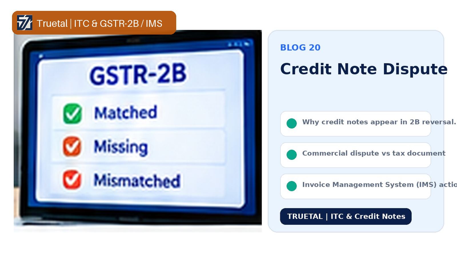 A handshake icon representing resolving a disputed credit note between supplier and buyer.